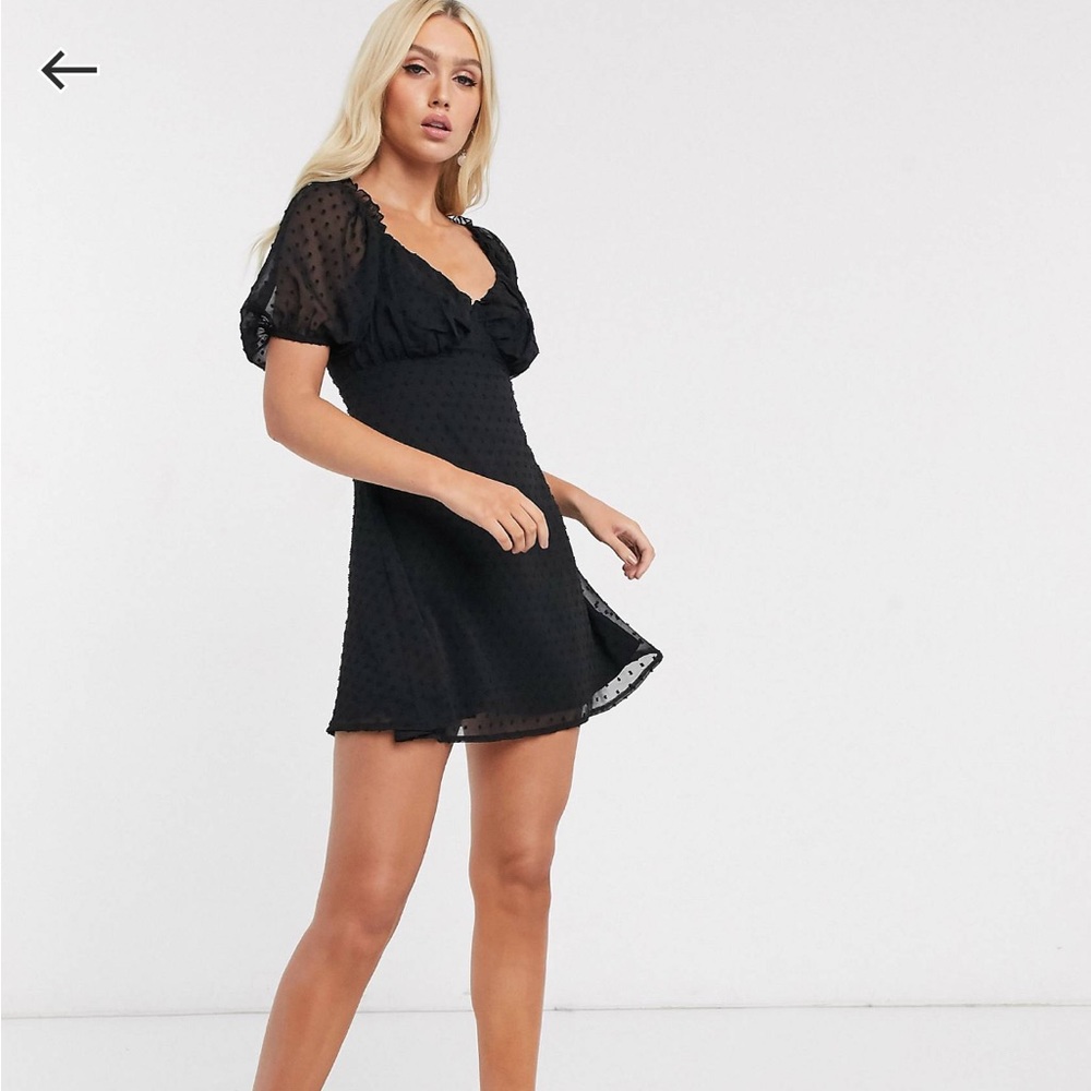 Missguided milkmaid skater dress